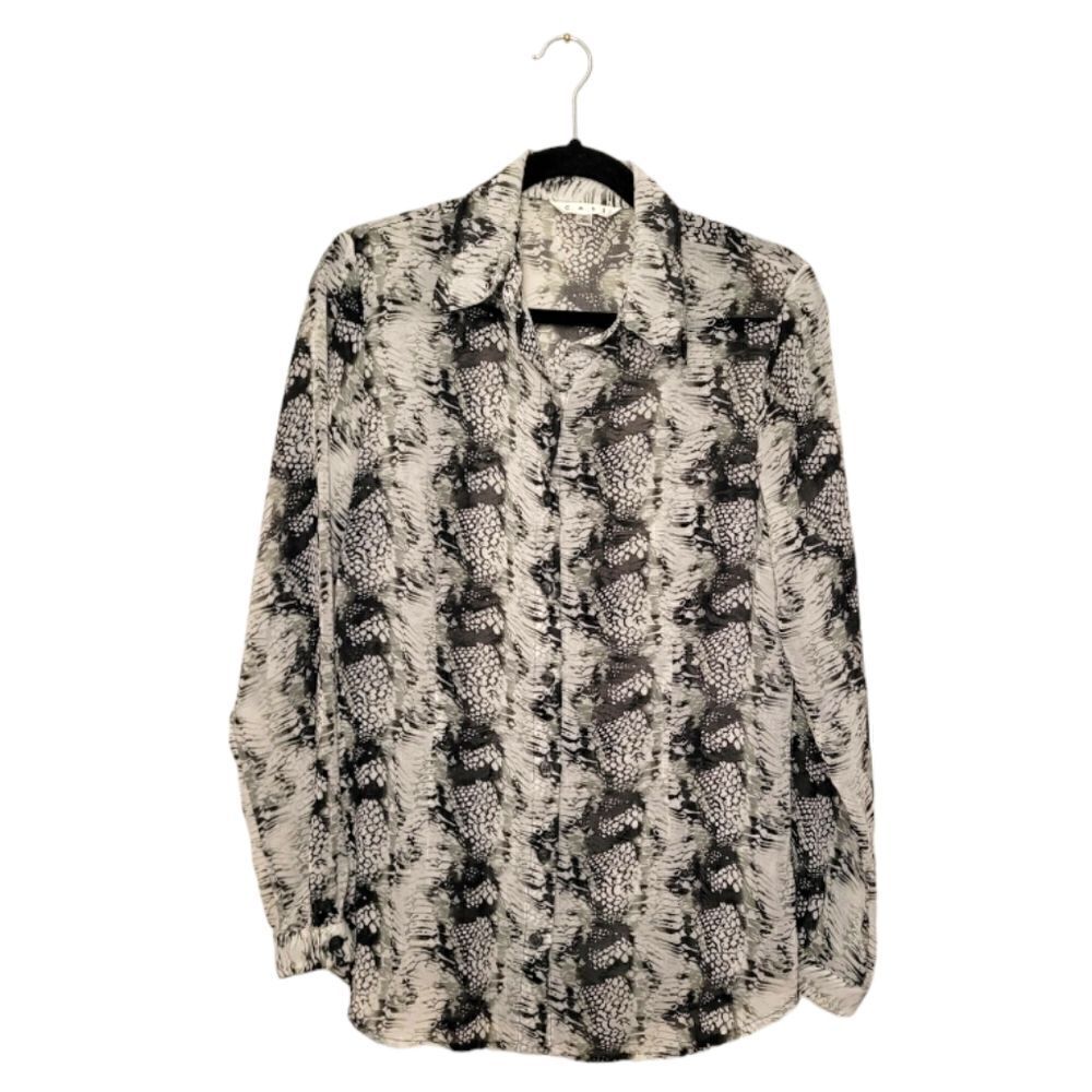 Cabi Snakeskin Print Button Down Shirt